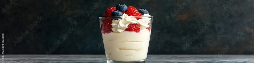 Layered Dessert Parfait with Berries and Cream Layered Dessert Parfait with Berries and Cream
