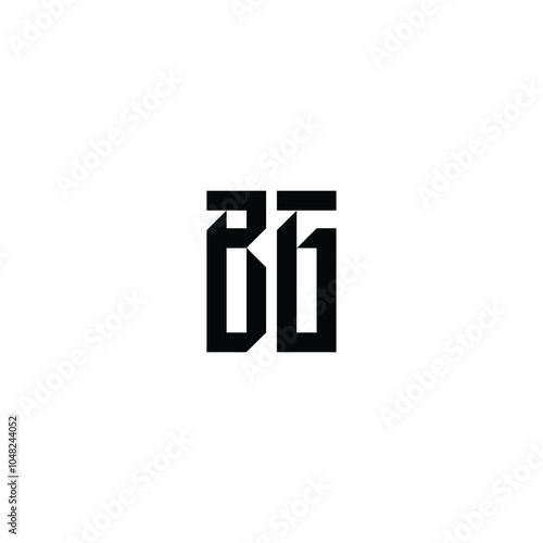 BG monogram logo design letter text name symbol monochrome logotype alphabet character simple logo