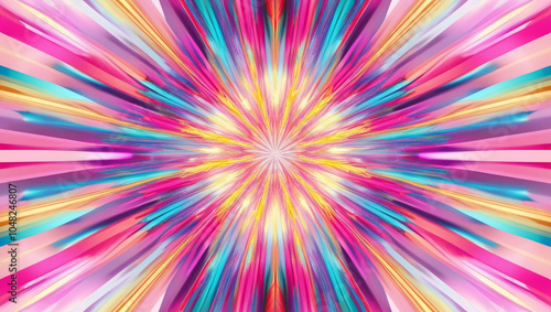 Wallpaper Mural Light rays radiate from a central point, creating a stunning burst of color against a transparent background, cutout, png Torontodigital.ca