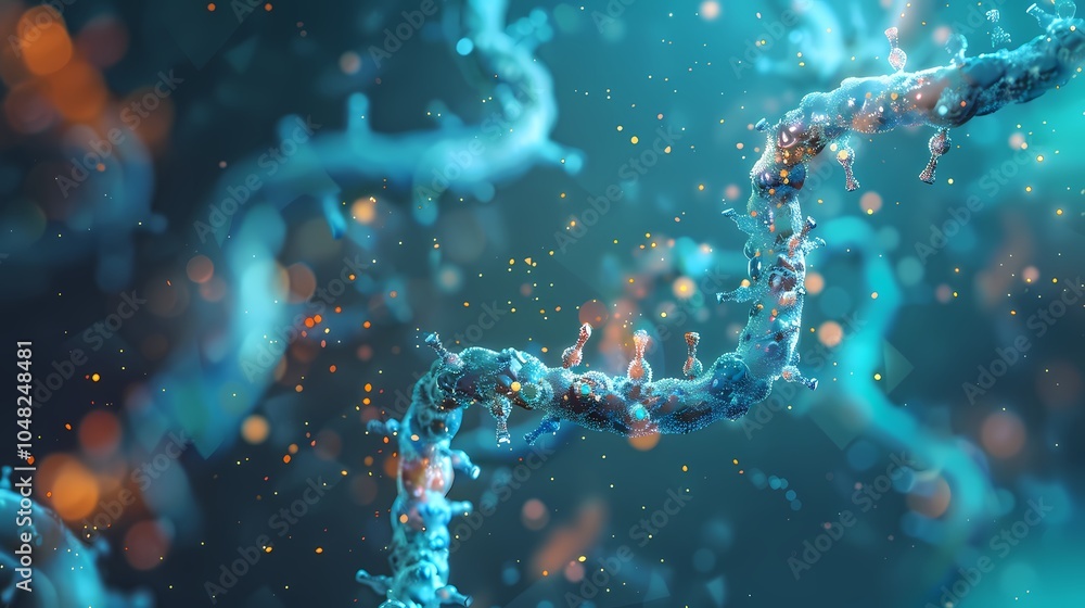 Detailed visualization of microscopic organic structures. Detailed visualization of microscopic organic structures.