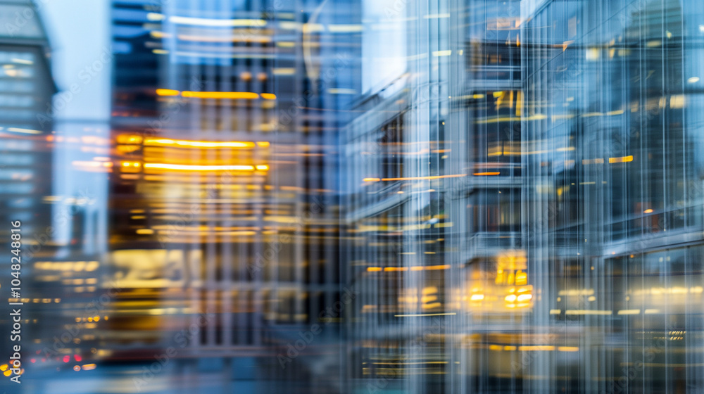 Fototapeta premium A futuristic and dynamic abstract architecture scene, incorporating geometric shapes and angular lines