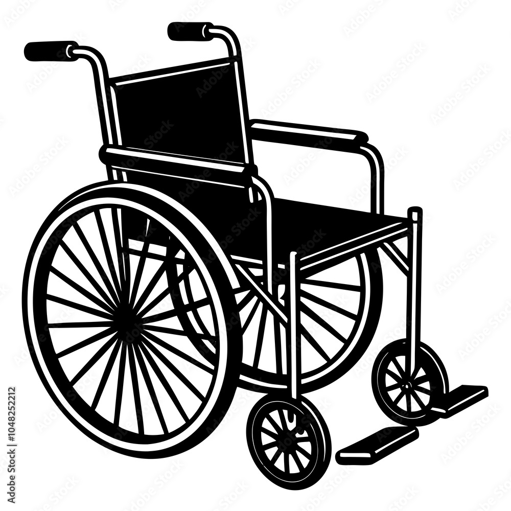 Wheelchair vector silhouette Wheelchair vector silhouette