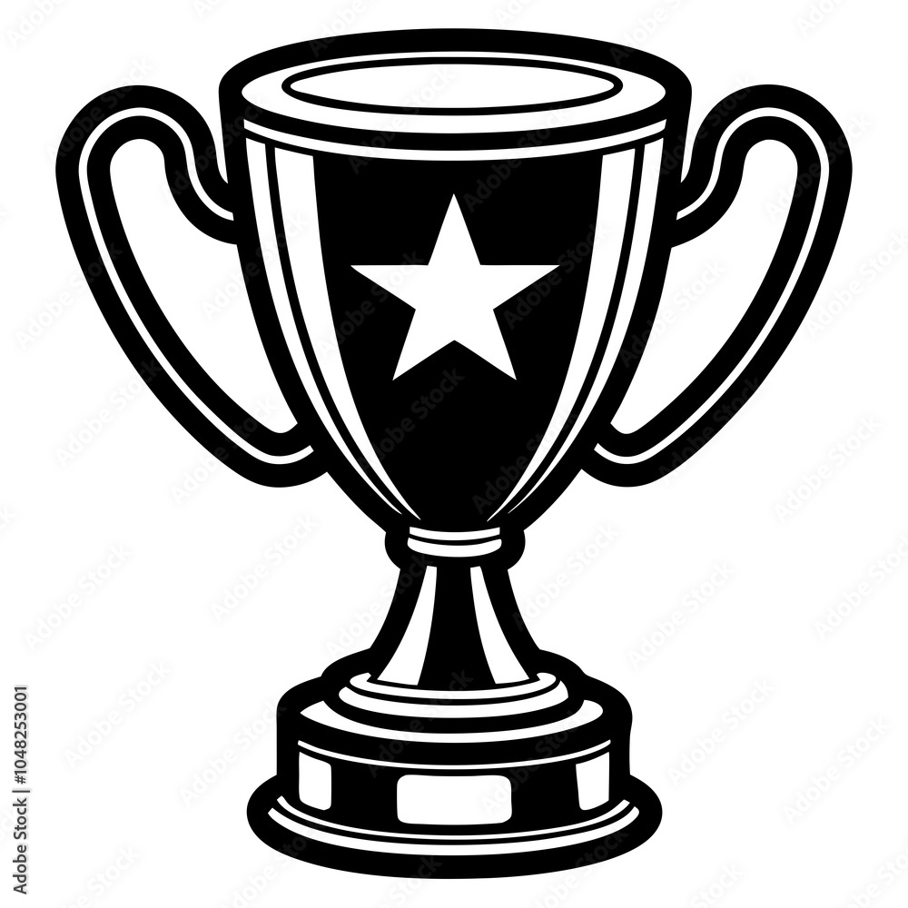 Trophy cup vector silhouette Trophy cup vector silhouette