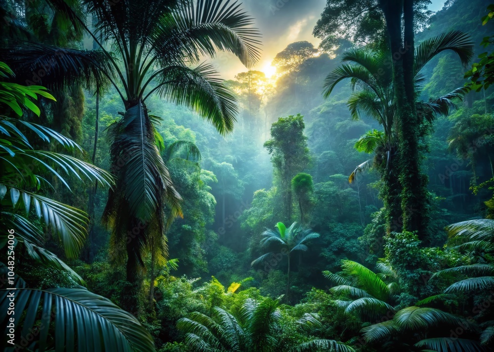 Mysterious Tropical Forest Silhouette: Explore Dark Beauty in Nature's Depths Mysterious Tropical Forest Silhouette: Explore Dark Beauty in Nature's Depths