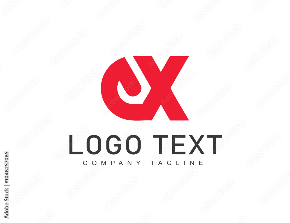 Gradient logo with abstract letter e x. elegant luxury fashion logotype Gradient logo with abstract letter e x. elegant luxury fashion logotype