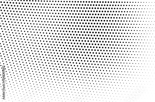 Abstract halftone wave dotted background. Futuristic twisted grunge pattern, dot, circles. Vector modern optical pop art texture for posters, business cards, cover, labels mock-up, stickers layout