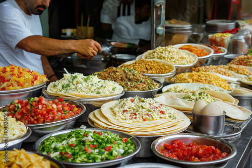 Fresh Street Food Being Pre...