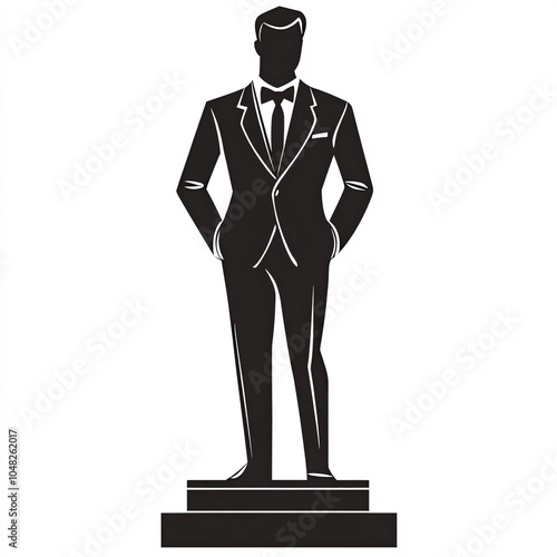 Man Award Silhouette, Illus...