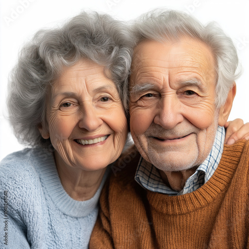Retired Couple Isolated