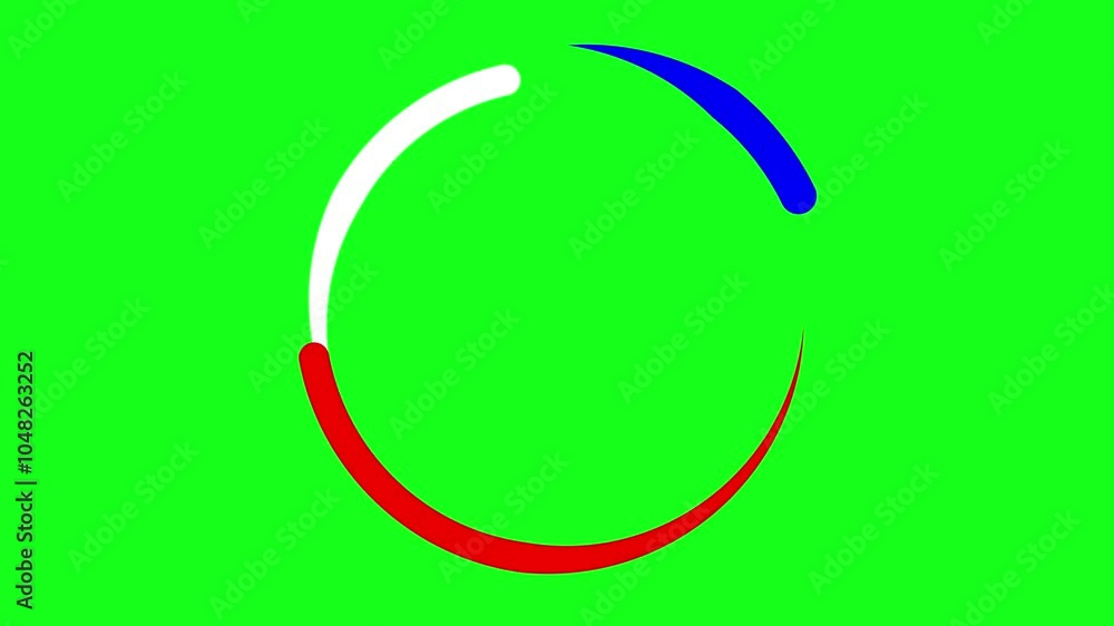 loading animated circle rotating circle red blue white green screen 4k loading animated circle rotating circle red blue white green screen 4k
