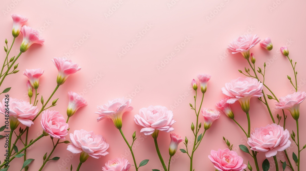 Elegant Floral Background with Vibrant Flowers and Solid Background for Product Advertisement and Branding Elegant Floral Background with Vibrant Flowers and Solid Background for Product Advertisement and Branding