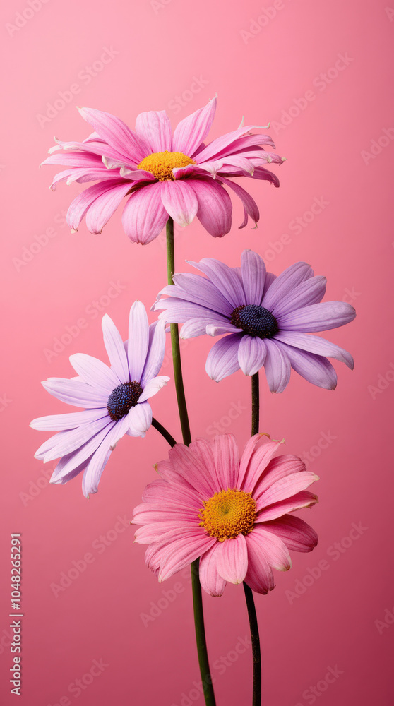 Elegant Floral Background with Vibrant Flowers and Solid Background for Product Advertisement and Branding Elegant Floral Background with Vibrant Flowers and Solid Background for Product Advertisement and Branding