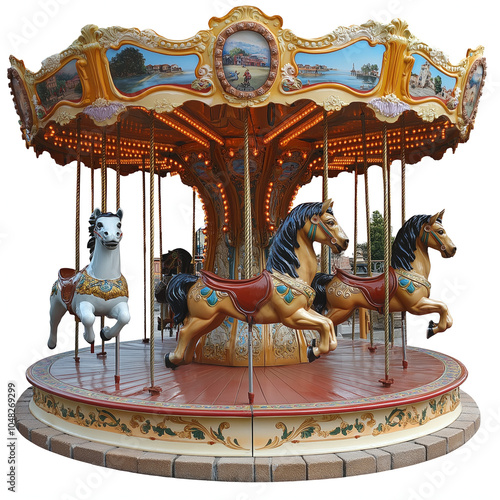 Carousel Horse Isolated