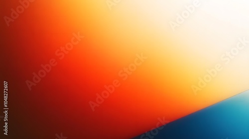 Softly Blurred Gradient Background with Vibrant Orange, Blue, and Red Tones, Ideal for Warm and Energetic Digital Design Concepts