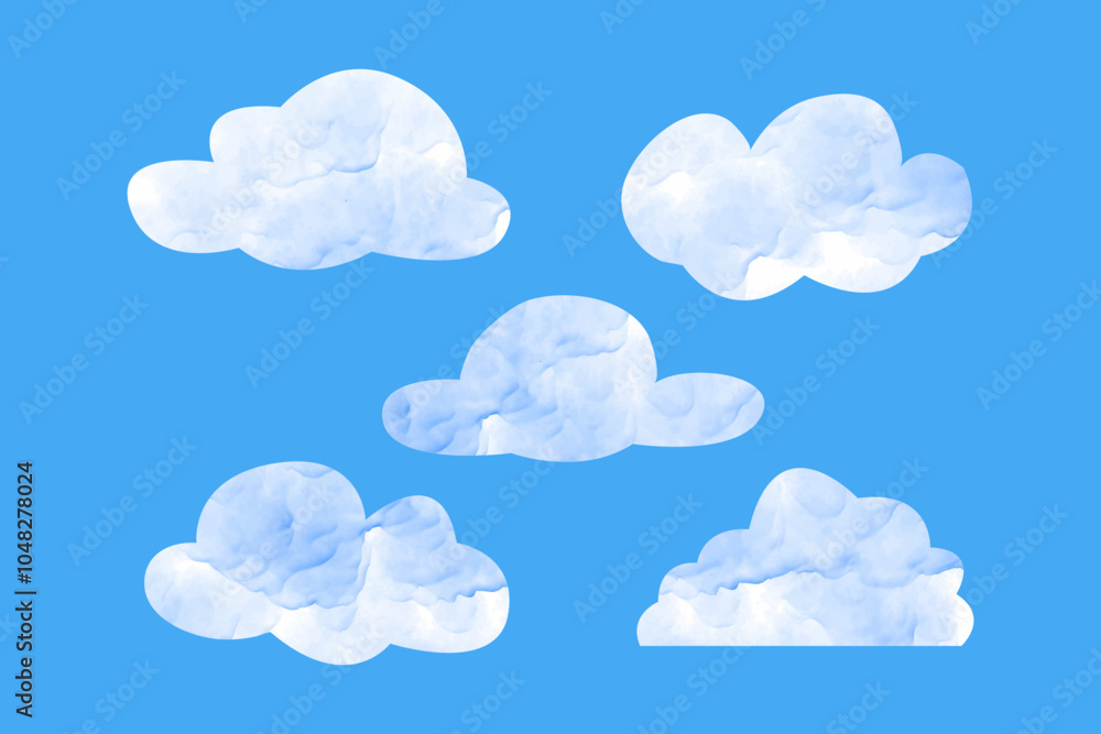 clouds icon set isolated clouds icon set isolated