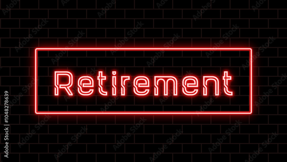 Retirement のネオン文字 Retirement のネオン文字