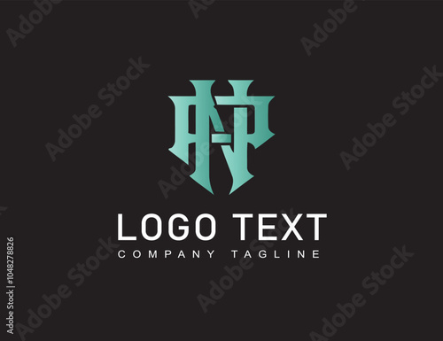 Branding identity corporate vector logo n p design