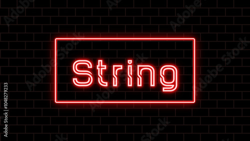 String のネオン文字