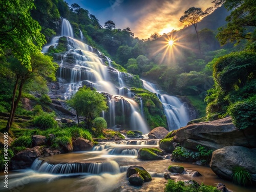 Stunning Candid Photography of Mae Ya Waterfall in Chiang Mai, Thailand - Nature and Landscape Adventure photo