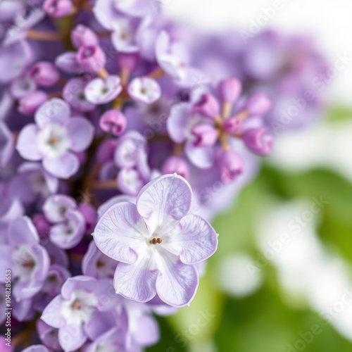 lilac flower isolated on white background full depth of field