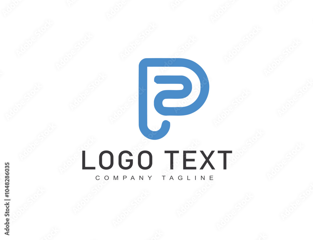 Letter p logo and symbol vector design Letter p logo and symbol vector design