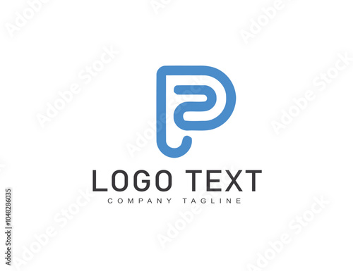 Letter p logo and symbol vector design