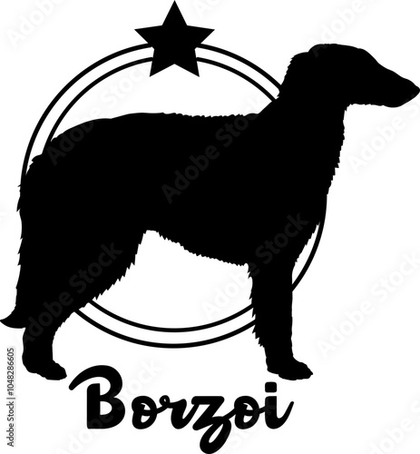 Borzoi dog silhouette,  dog, dog breeds, logo, vector, silhouette, logo design, animal, illustration, icon, sign, design, black,  symbol, pet