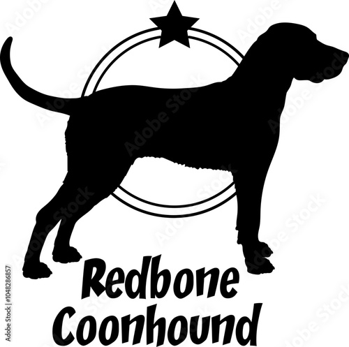 Redbone Coonhound. dog silhouette,  dog, dog breeds, logo, vector, silhouette, logo design, animal, illustration, icon, sign, design, black,  symbol, pet photo