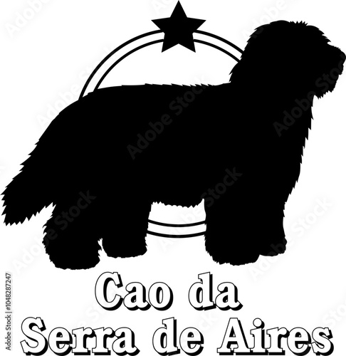 Cao da Serra de Aires. dog silhouette,  dog, dog breeds, logo, vector, silhouette, logo design, animal, illustration, icon, sign, design, black,  symbol, pet