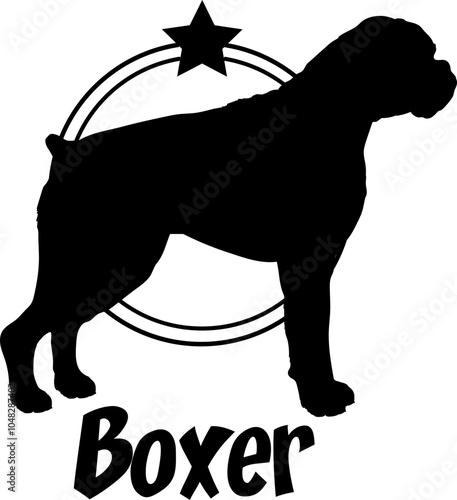 Boxer dog silhouette,  dog, dog breeds, logo, vector, silhouette, logo design, animal, illustration, icon, sign, design, black,  symbol, pet