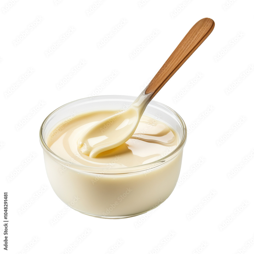 condensed milk isolated on white