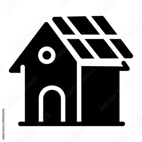 solar house Solid icon