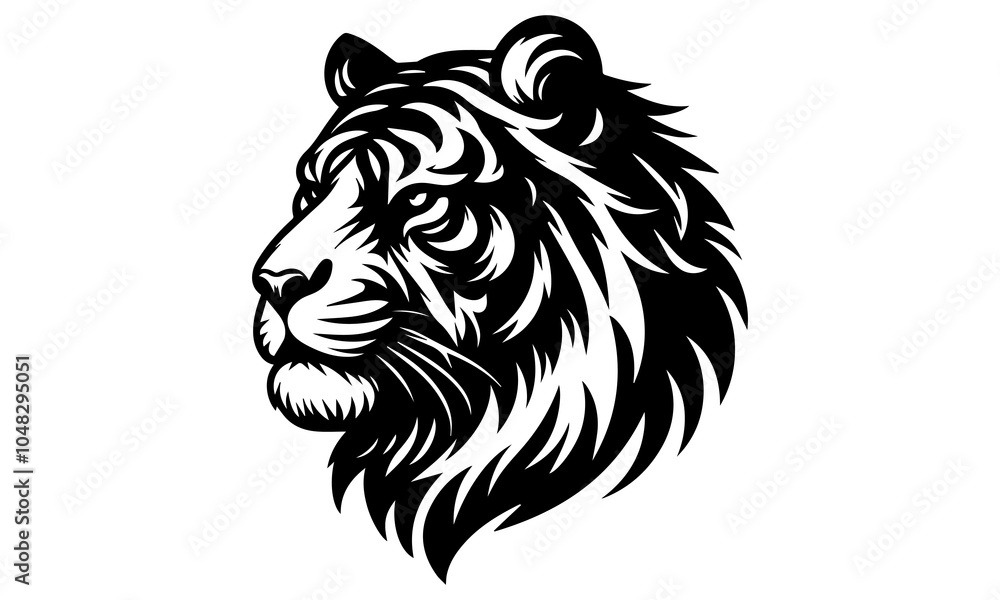 Tiger head icon silhouette vector illustration . Tiger head logo. Tiger head icon silhouette vector illustration . Tiger head logo.