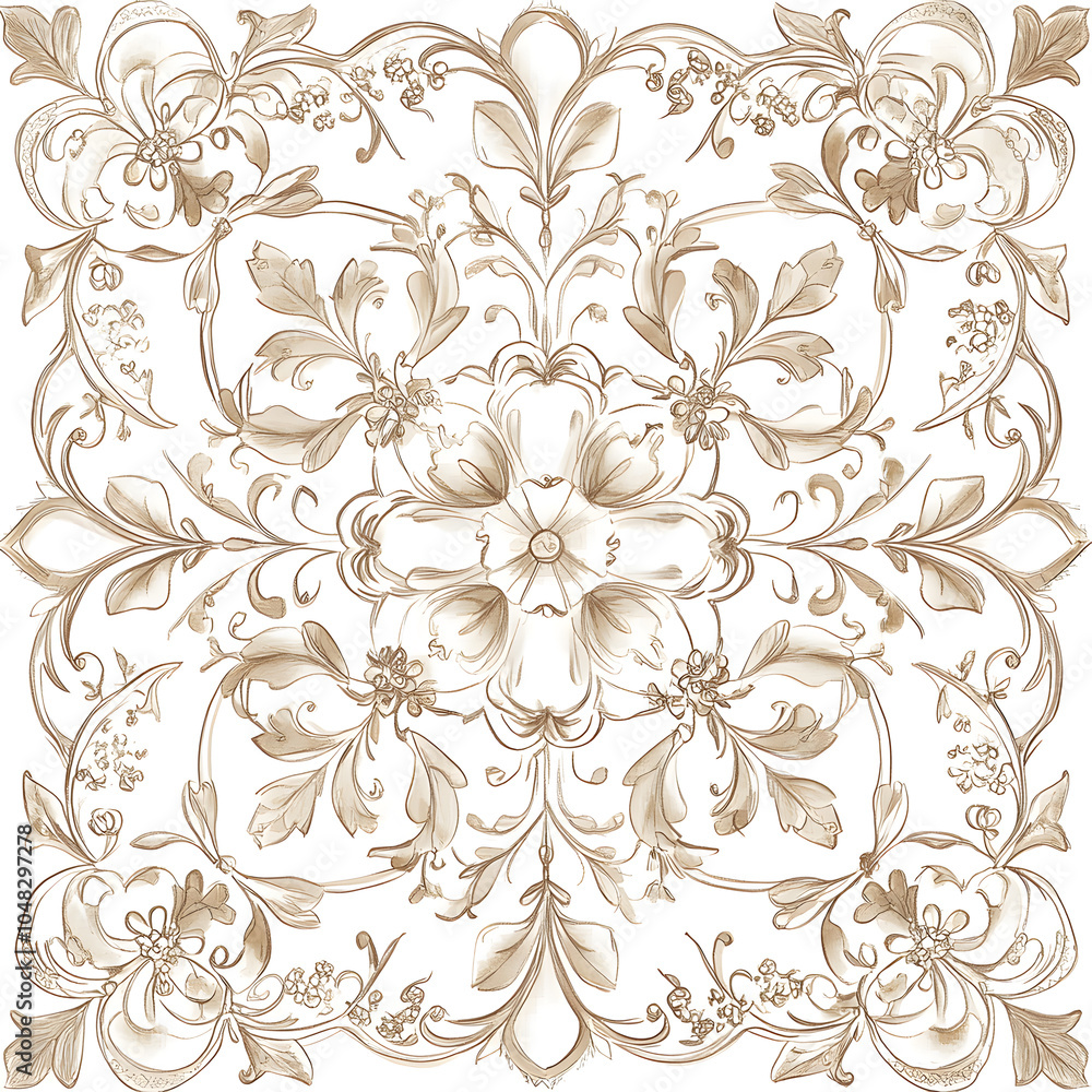 custom made wallpaper toronto digitalGeometric and Organic Doodle Tile and Carpet Designs with White Borders | Hand-drawn, Abstract, Floral, and Symmetrical Patterns in Soft Pastel and Earth Tones