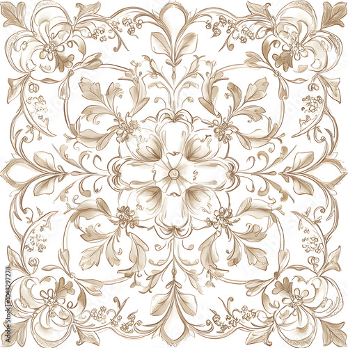 Wallpaper Mural Geometric and Organic Doodle Tile and Carpet Designs with White Borders | Hand-drawn, Abstract, Floral, and Symmetrical Patterns in Soft Pastel and Earth Tones Torontodigital.ca