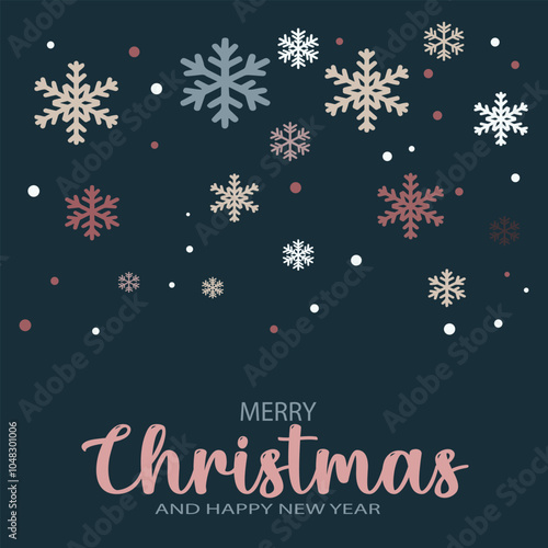 christmas card with snowflakes