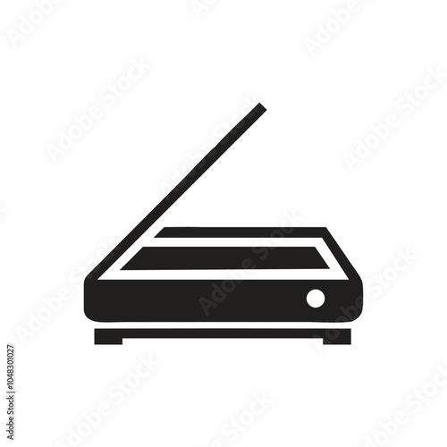Scanner icon on white background