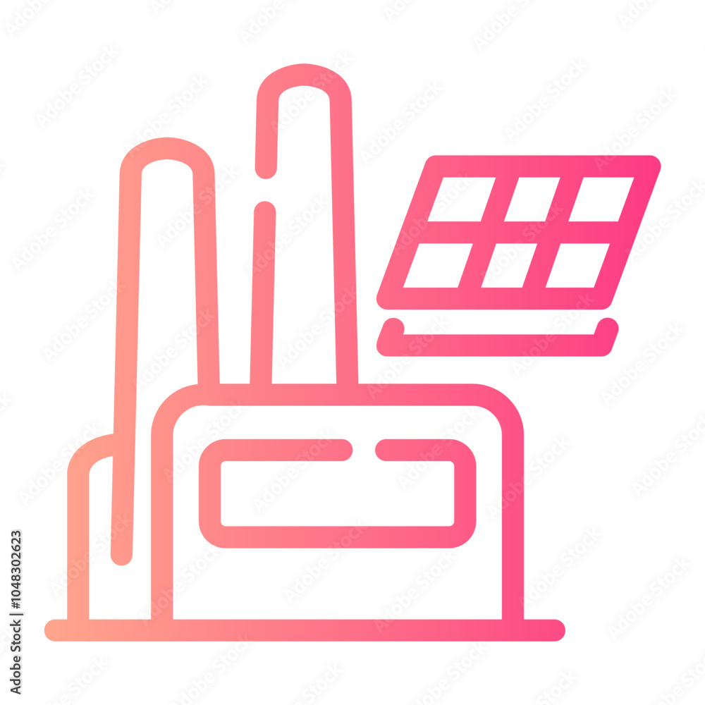 Fototapeta premium factory Line Gradient Icon