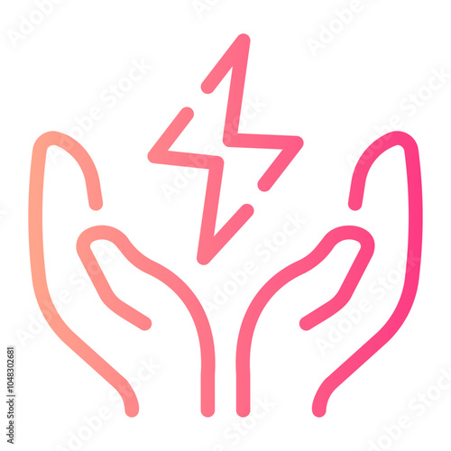 save energy Line Gradient Icon