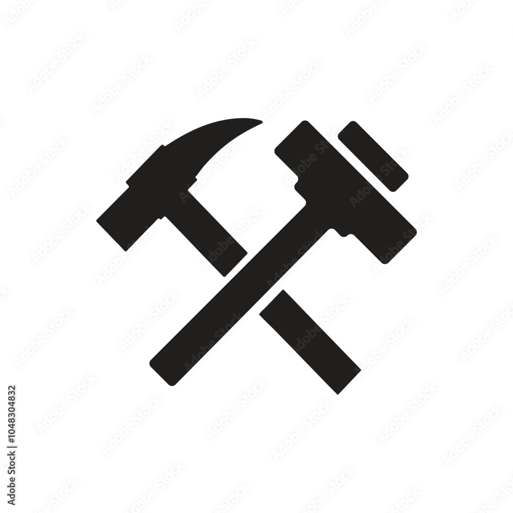 Sledgehammer Tool Vector Icon on white background Sledgehammer Tool Vector Icon on white background