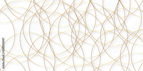 modern minimalist art chaotic scribble golden lines with shadow. Seamless luxury geometric premium golden random line transparent background. geometric design created using digital net web line.