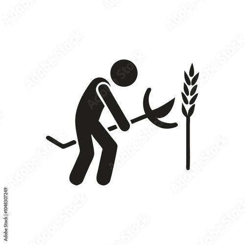 Planting icon on white background