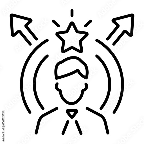 High potential person icon in line style 