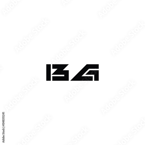 Free Download BG monogram logo design letter text name symbol monochrome logotype alphabet character simple logo - GFXLoad