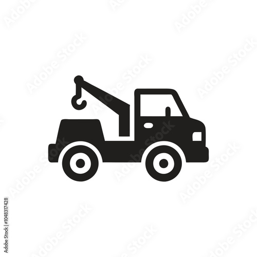 Tow truck icon on white background