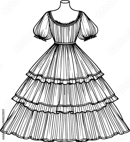 illustration of a person in a dress