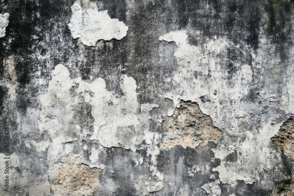 Obraz premium Weathered concrete wall texture showing rough surface details