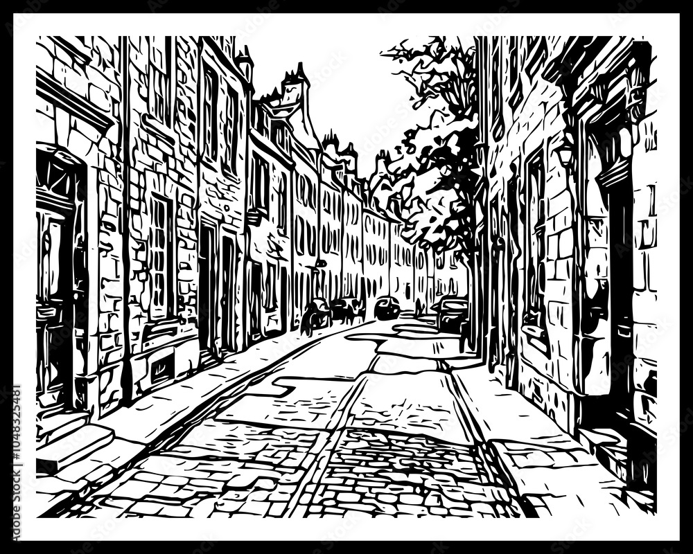 City Architecture. Black and white illustration. Printable pattern for wall decorations. City Architecture. Black and white illustration. Printable pattern for wall decorations.