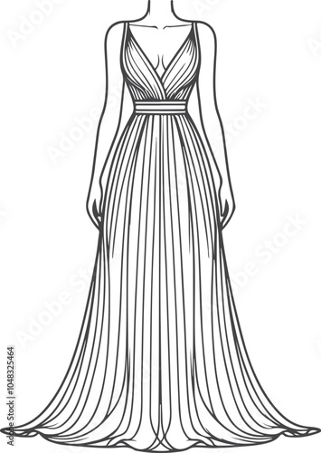 dress on white background