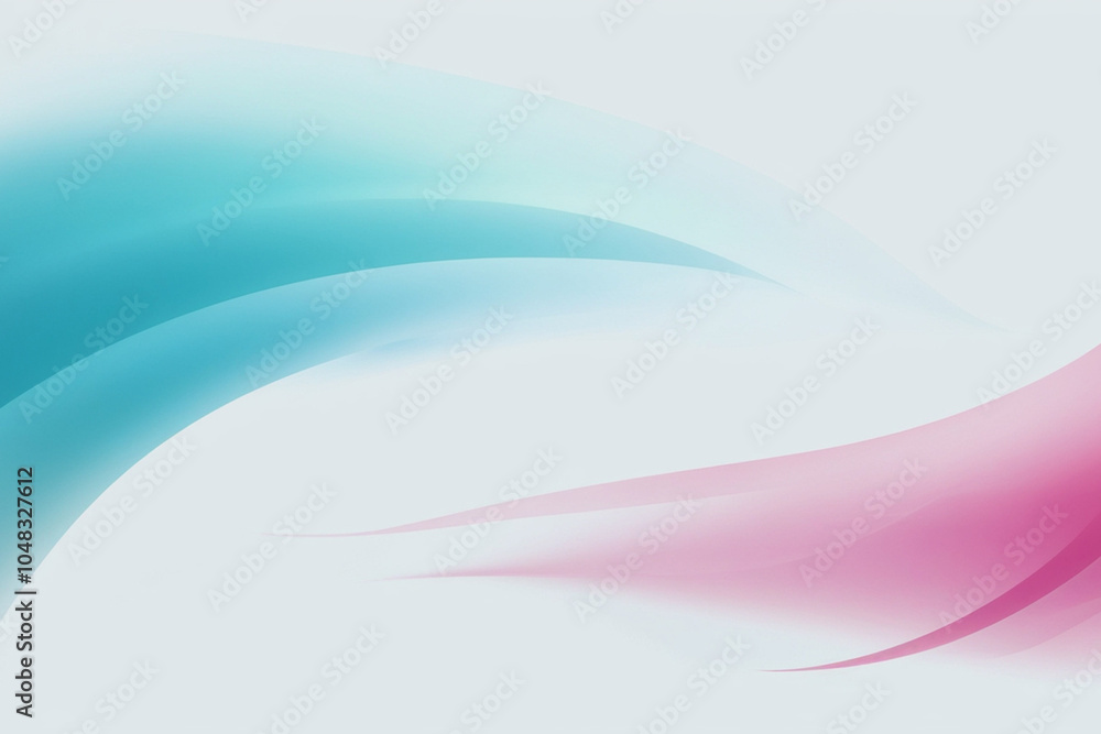 Fototapeta premium Elegant Gradient Waves of Blue and Pink, created by generative AI